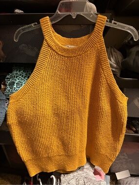 Madewell Mustard Yellow Knit Tank Top